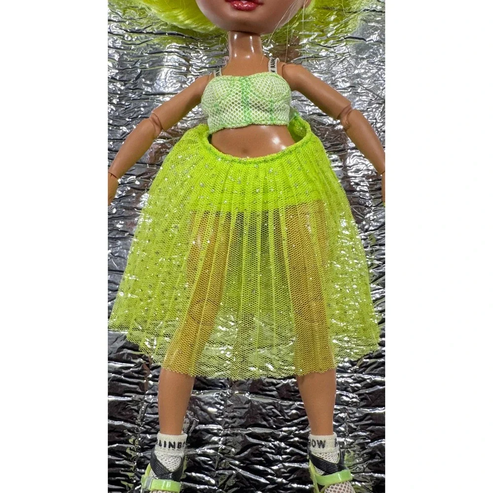 MGA Rainbow High Karma Nichols Series 2 Neon Green Fashion Doll with Outfit